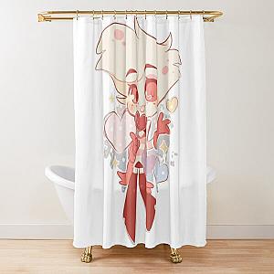 AngelDust Hazbin Hotel Vivziepop Chibi Sticker Shower Curtain