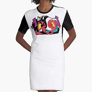 Vivziepop Date Night Graphic T-Shirt Dress