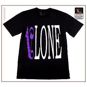 Vlone T-Shirts - Vlone x Palm Angels T-Shirt Black/Purple VL2309