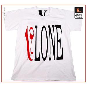 Vlone T-Shirts - Vlone X Palm Angels Tee Red/White VL2309