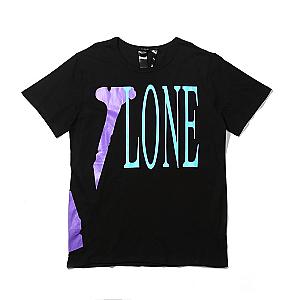 Vlone Shirts - VLONE Text Printed Tshirt in Black and Blue VLC2710