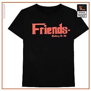 Vlone T-Shirts - Vlone Friends Godfather Mulberry St Red Black Tee VL2309