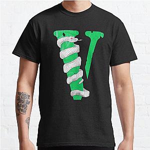 Vlone Tide Big Green V Letter Printing, Python Venom Classic T-Shirt RB2210 Flagship