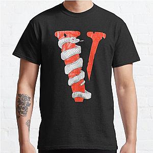 Vlone Tide Big Red V Letter Printing, Python Venom Classic T-Shirt RB2210 Flagship