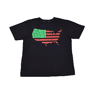 Vlone Shirts - VLONE Black USA Flag Tee VLC2710