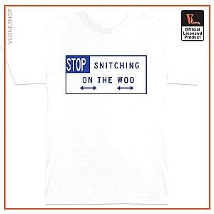 Vlone Shirts - Pop Smoke x VLONE Stop Snitching T-Shirt VL2409