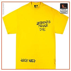 Vlone Shirts - Juice Wrld x Vlone Inferno Tee Yellow for Adults VL2409