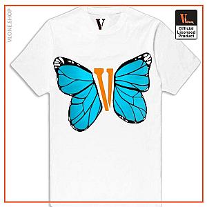 Vlone Shirts - Vlone Blue Butterfly T-Shirt VL2409