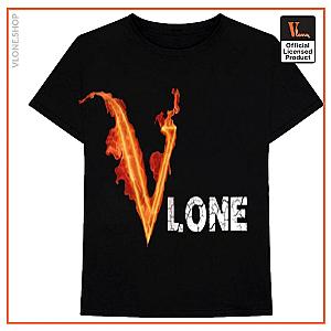 Vlone Shirts - Vlone Fire Stone T-Shirt VL2409