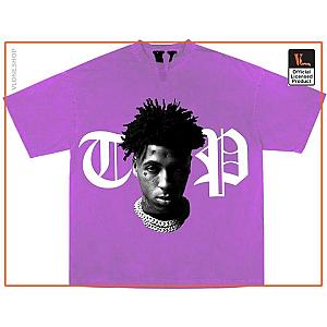 Vlone T-Shirts - YoungBoy NBA x Vlone Peace Hardly Purple Tee VL2309