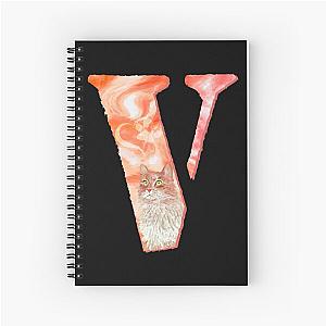 Vlone with beautiful cat , cool design for V Spiral Notebook