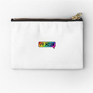 Rainbow VRCHAT Logo (gradient) Zipper Pouch