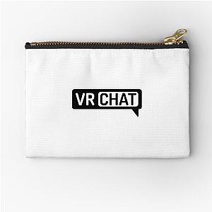 VRCHAT Logo Black Background Zipper Pouch