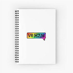 Rainbow VRCHAT Logo (gradient) Spiral Notebook