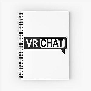 VRCHAT Logo Black Background Spiral Notebook