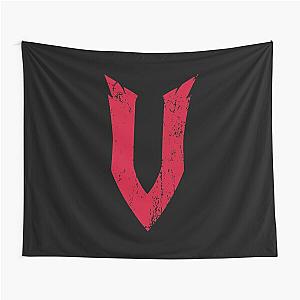 v rising grunge effect logo Tapestry