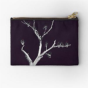 Committee of Vultures in Dead Tree, Black and Red 2 Zipper Pouch