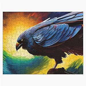 Stylized Blue Vulture, Ai Generated Art  Jigsaw Puzzle