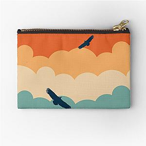 Vultures Circling Clouds Sunset Zipper Pouch