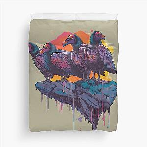 Psychedelic Vultures Duvet Cover