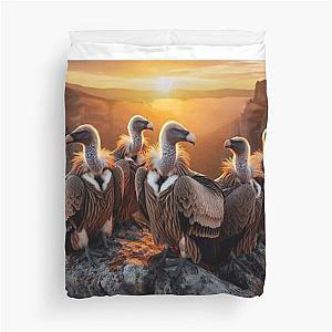 Vultures enjoy sunset Duvet Cover