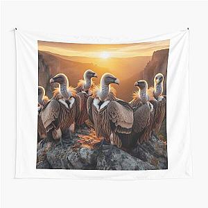 Vultures enjoy sunset Tapestry