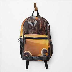 Vultures enjoy sunset Backpack