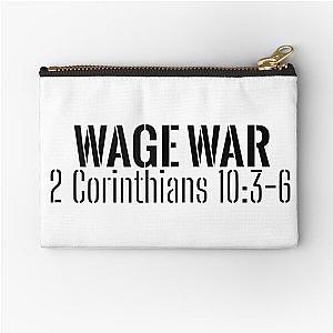 Carry Your Cross Fitness Wage War Tank Top Zipper Pouch