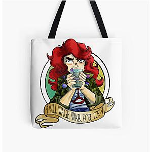 I will wage WAR for Tea All Over Print Tote Bag