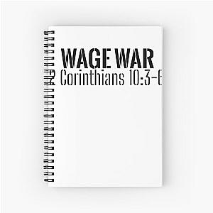 Carry Your Cross Fitness Wage War 2 Corinthians 10 3 6 Spiral Notebook