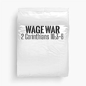 Carry Your Cross Fitness Wage War 2 Corinthians 10 3 6 Duvet Cover