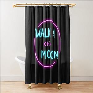 neon Walk The Moon Shower Curtain