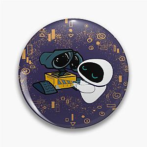 Wall-e and Eve kiss Pin