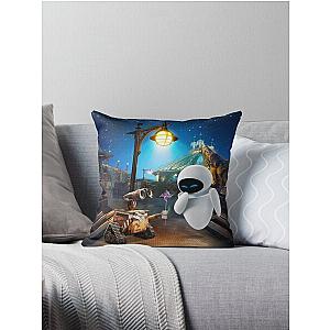 Wall-e and Eve Throw Pillow