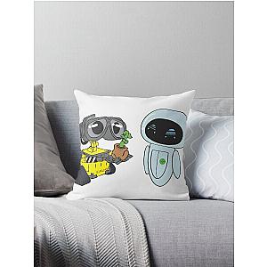 Wall-E and Eve Throw Pillow