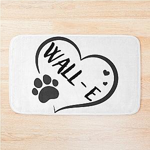 Wall-e aname in a heart with a paw, great gift for dog or cat owners Bath Mat