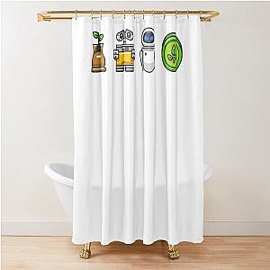 Wall-e and Eve Shower Curtain