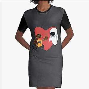 Wall-e and eve Graphic T-Shirt Dress