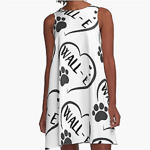 Wall-e aname in a heart with a paw, great gift for dog or cat owners A-Line Dress