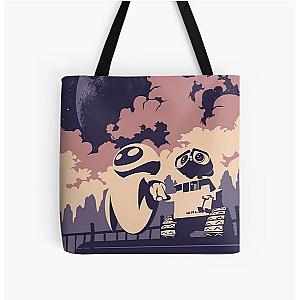 Wall-e and Eve All Over Print Tote Bag