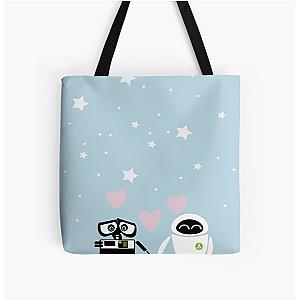 WALL-E and Eve All Over Print Tote Bag