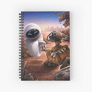 Romace Wall e and Eve art Spiral Notebook