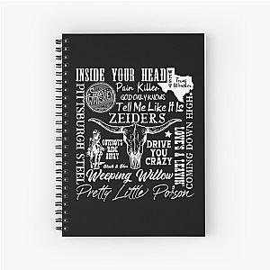 ZEIDERS Pretty Little Poison Song Title collage Spiral Notebook