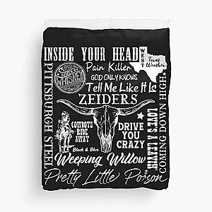 ZEIDERS Pretty Little Poison Song Title collage Duvet Cover