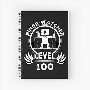 Level 100 Binge Watcher TV Fan Gift Spiral Notebook