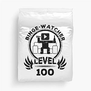 Level 100 Binge Watcher TV Fan Gift Duvet Cover