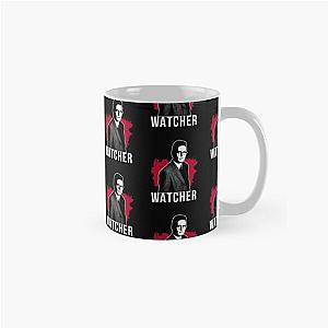 Giles the Watcher - Red with White Text (BtVS) Classic Mug