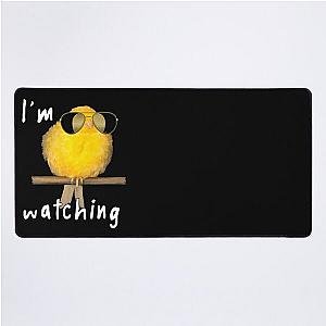 Viewer canary sunglasses bird watcher Desk Mat