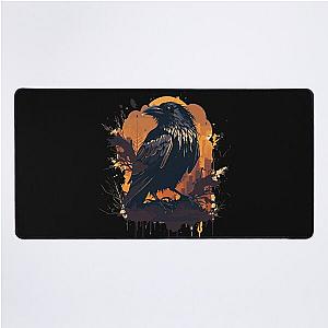 Silent Watcher Crow Desk Mat