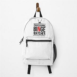 Professional Binger Watcher- Black Backpack